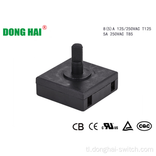 Square Black Long Life Rotary Switch